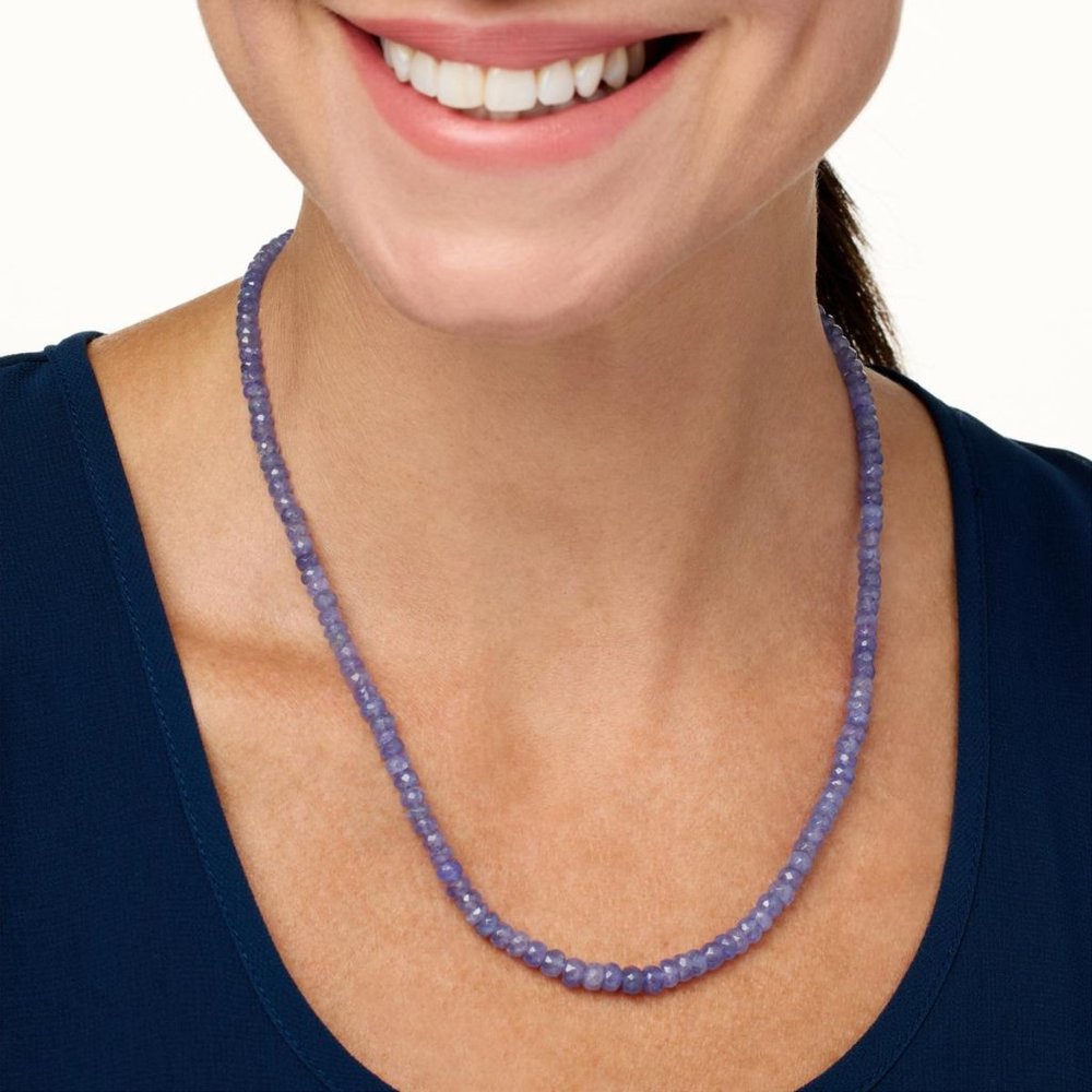 Jay King, DTR mine finds Tanzanite necklace 925 Sterling Silver, stunning